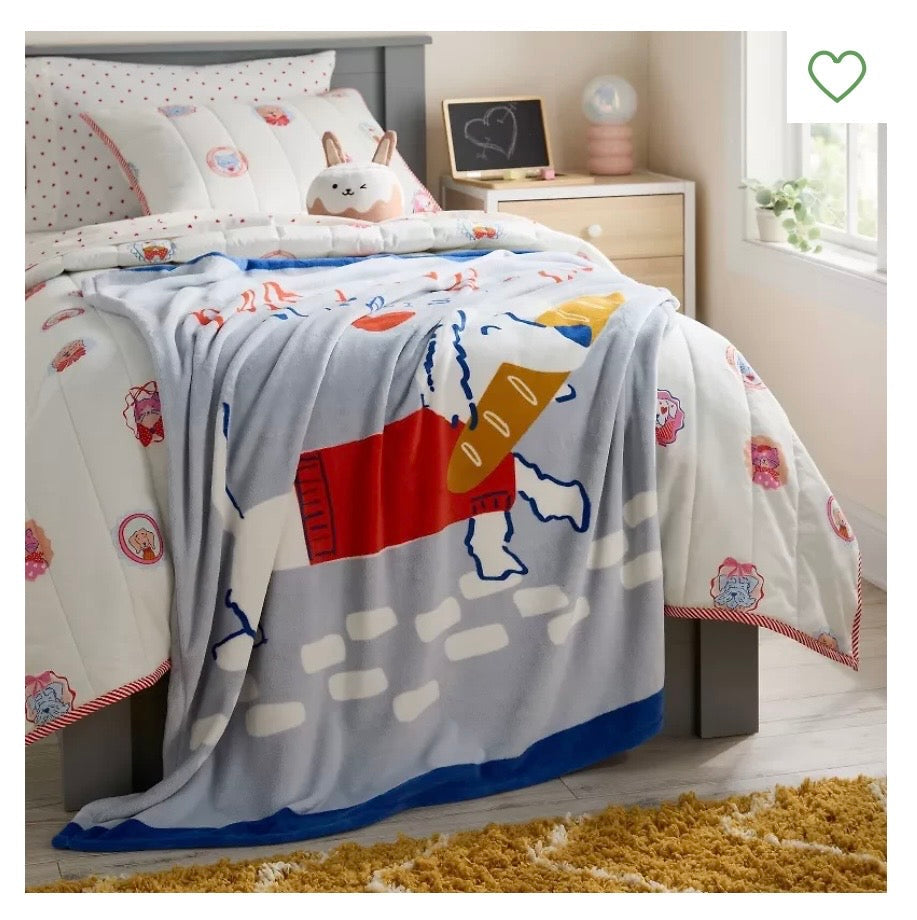 Patisserie Pet Shoppe - Plush Throw Blanket - 50”x60” - Minor Dirt From Shipping (see pictures) - FOR PICKUP ONLY