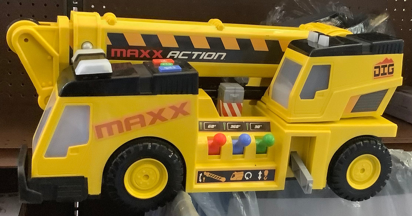 Maxx Action 3-N-1 Crane Truck - Large Construction Toy
Vehicle with Joystick Controller