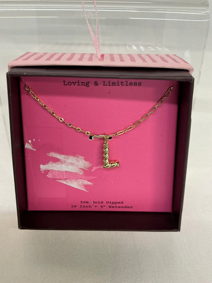 Gold Initial Necklace (AND) - Damaged Packaging (See Pictures)