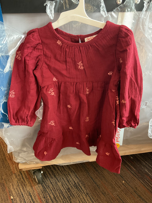 Kids 3T Red floral dress