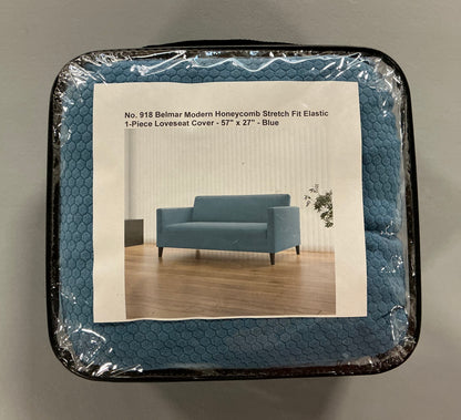 Thrifty 70 - No 918 Belmar Loveseat Slipcover - Blue (see measurements in pictures) - Used, Like New - AS IS - No Returns