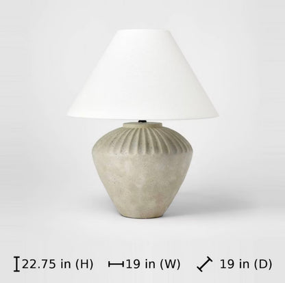 Ceramic Table Lamp - Tan - Threshold™ designed with Studio McGee - Out of Box - Minor Cosmetic Damage from Shipping (see pictures ) - FOR PICKUP ONLY