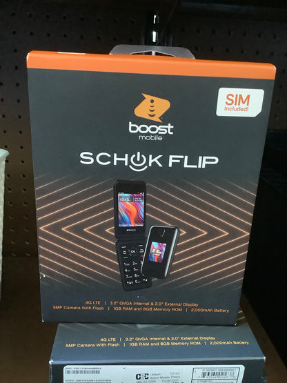 Boost Mobile Qlw Schok Flip, 8 GB, Prepaid Phone