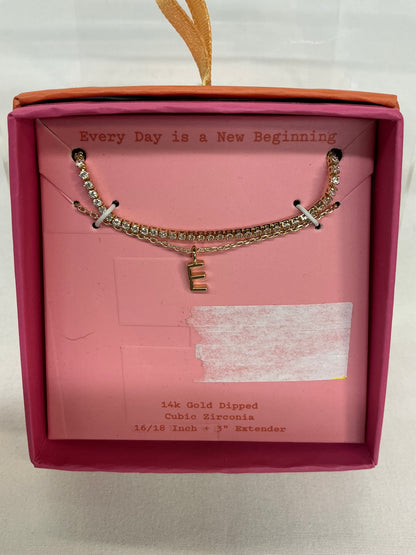Gold Initial Necklace (AND) - Damaged Packaging (See Pictures)