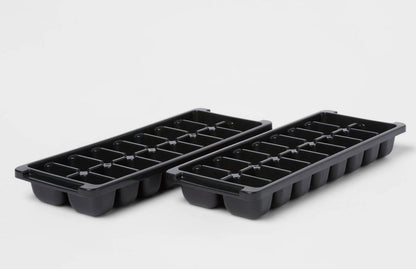 Plastic 2pk Ice Tray - Black