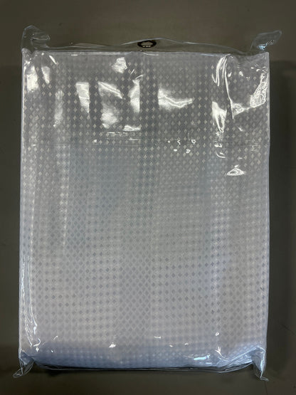 MDesign  White Fabric Shower Curtain