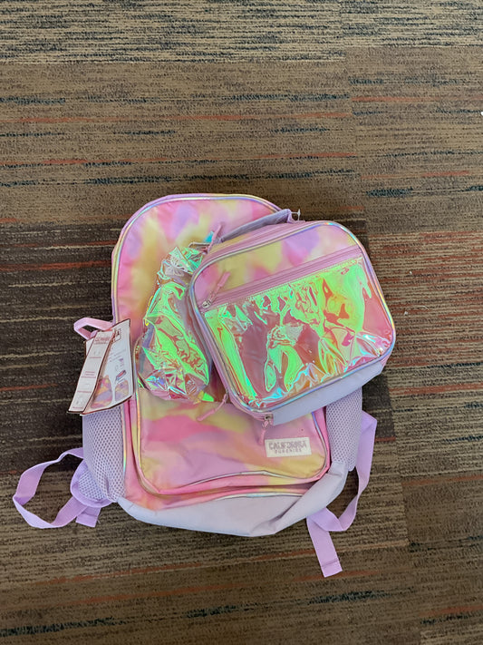 Kids Pink/Yellow Backpack 5 Piece