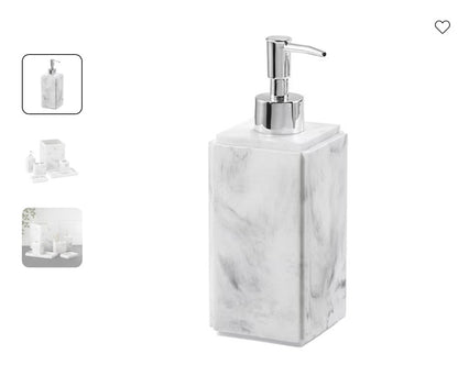 Avanti Helena Marble Soap Dispenser - minor cosmetic imperfections (see pictures) - AS IS