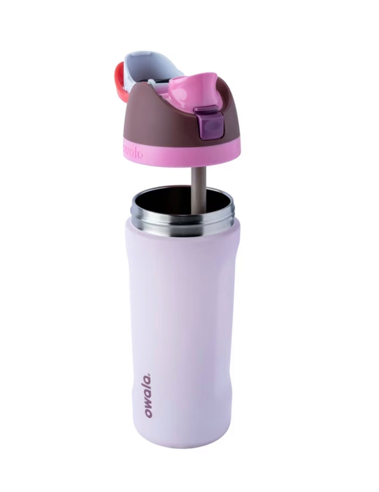 Owala 16 fl oz Kids' Stainless Steel FreeSip Water Bottle - MINOR COSMETIC DAMAGE (see pictures, some may be missing straw)