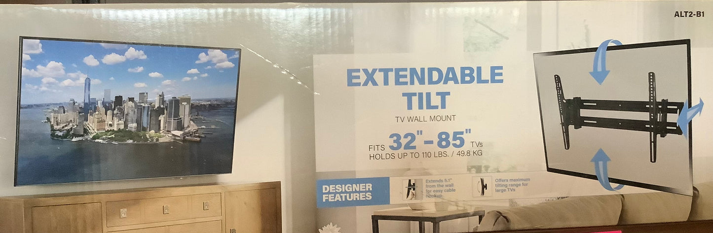 Sanus VMPL50A Tilting Wall Mount for 32"-85" TVs