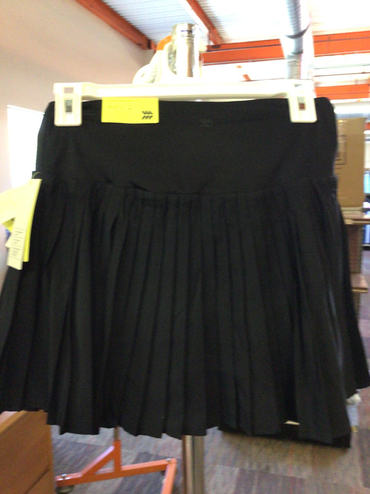 Women’s High-Rise Woven Pleated Skirt-Black S