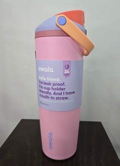 Owala 30 fl oz Stainless Steel FreeSip Sway Tumbler - MINOS COSMETIC DAMAGE- SOME MAY BE MISSING A STRAW (TOP MAY VARY, SEE PICTURES)