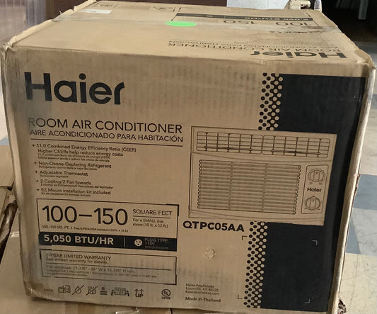 Haier 5050 BTU 115V Window Air Conditioner for Bedroom White QTPC05AA: Removable Filter, 2-Way Air Direction,
100-300 sq. ft.