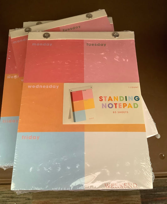 Hardcover Wrap Standing Weekly Notepad Multicolor