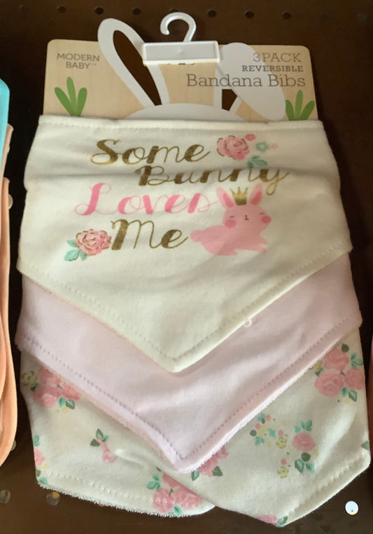 3-Pack Easter Bandanna Bibs