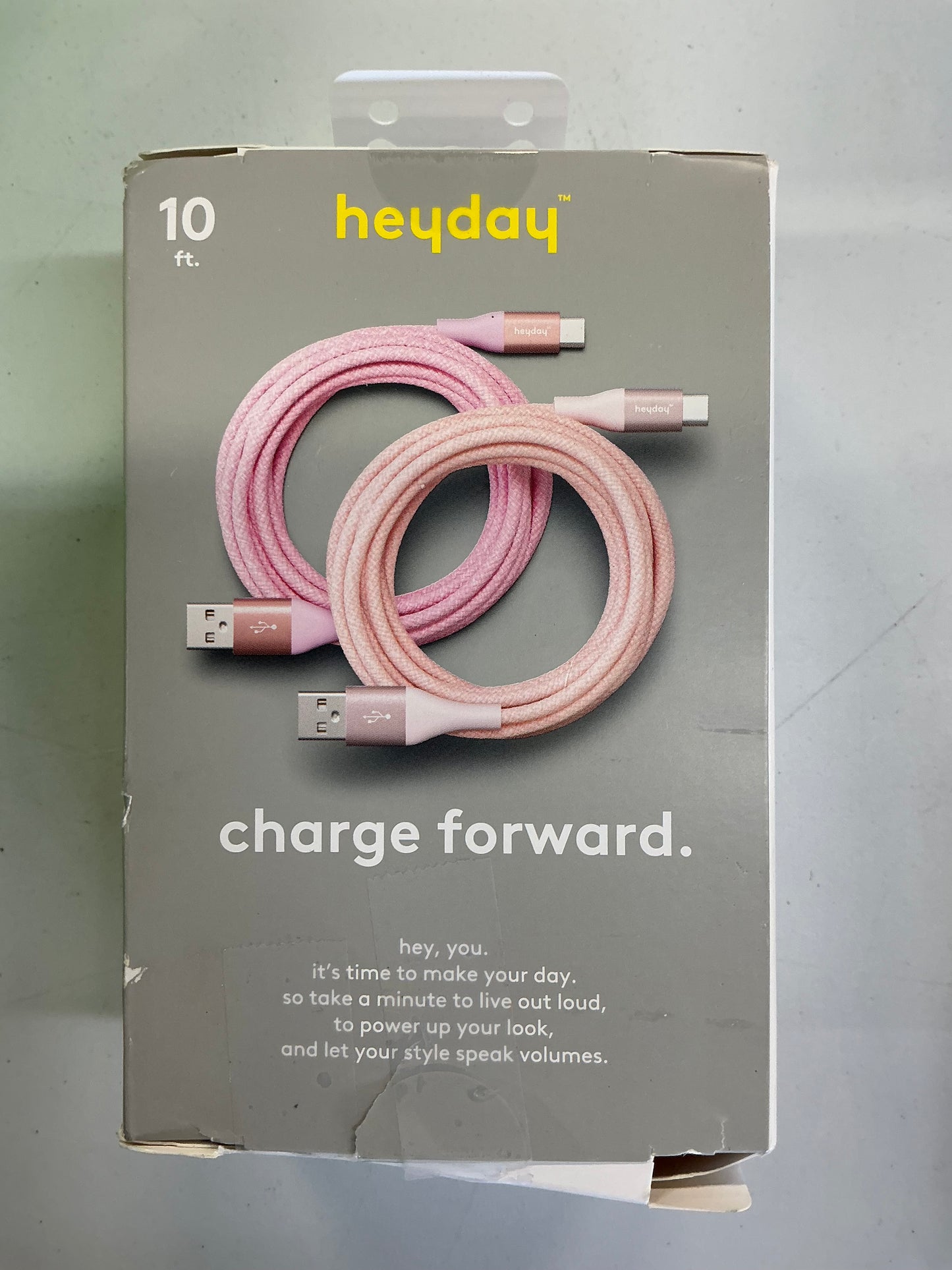 10ft USB-A to USB-C Braided Cable 2pk - OPEN BOX (see pictures)