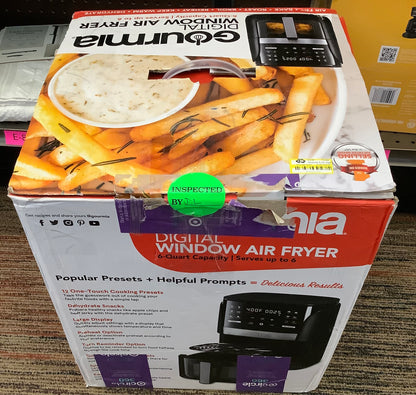 Gourmia 6-Qt Digital Window Air Fryer with 12 Presets & Guided Cooking Black:
Stainless Steel