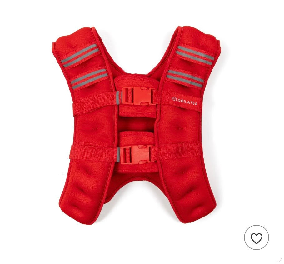 Blogilates 10 Pound Weighted Vest - Red - Open Box