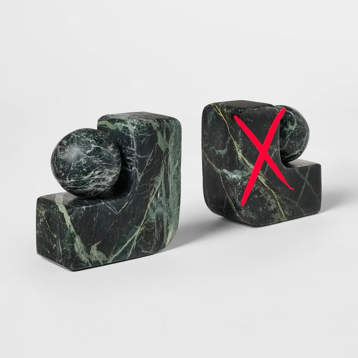 1 - Marble Bookend Green - Threshold™ designed with Studio McGee - Only One Bookend (see pictures)