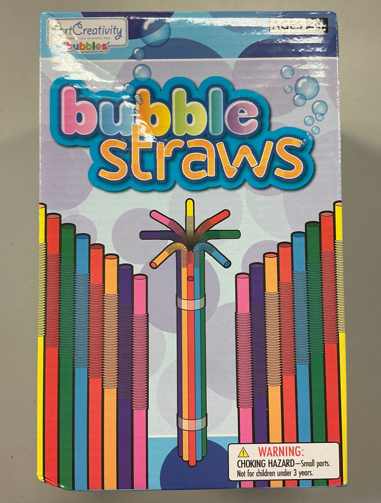 DIY Bubble Wand Craft for Kids - Set of 300 Straws, Bubble Solution and How-to Guide