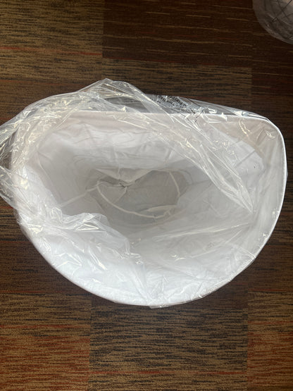 Black Half Circle Wire Hamper with White Liner