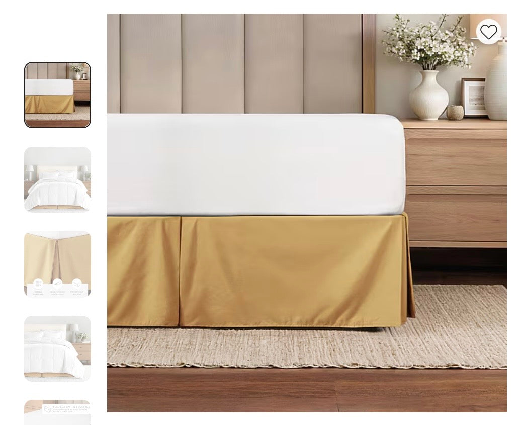 Casual Comfort Luxury Pleated 14" Hypoallergenic Wrinkle Resistant Bed Skirt - Full