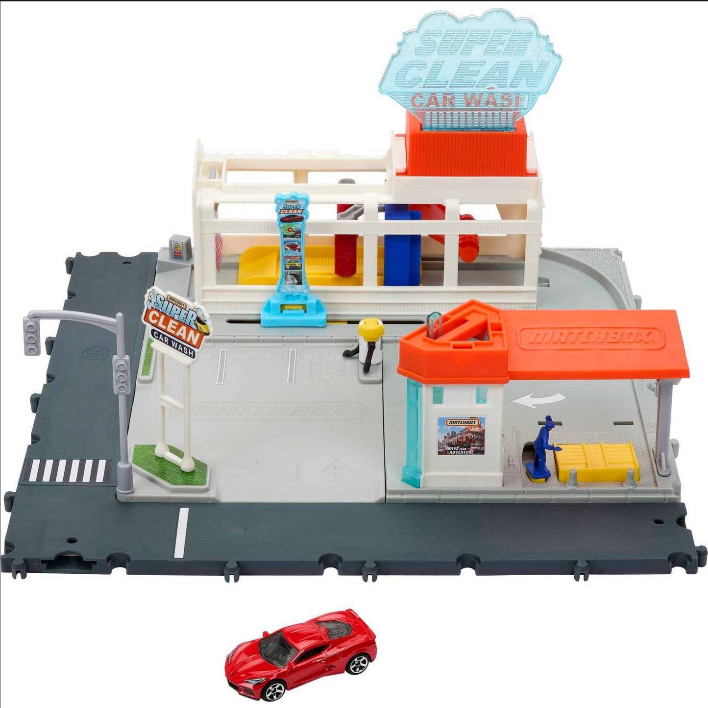 MBX Action Drivers Super Car Wash Playset