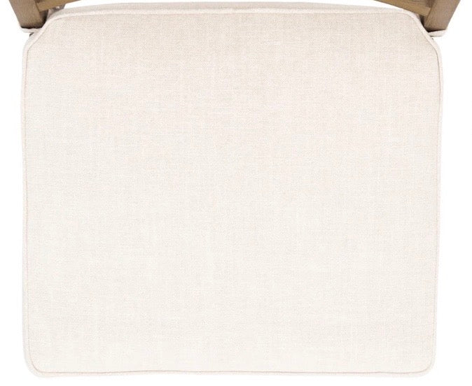 THRIFTY 70 - Set of 4 Outdoor Dinning Chair Cushions (22”x19”x3”)- Ivory - CHAIR NOT INCLUDED-  USED - AS IS - NO RETURNS