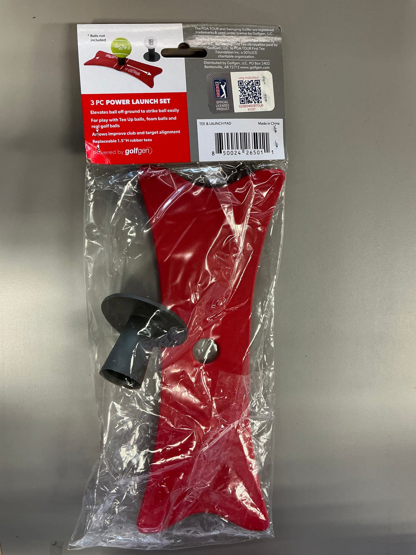 PGA Tour Tee Up Power Lauch Set (Balls Sold Separately) - Missing one Rubber Tee (see pictures) - Damaged Packaging