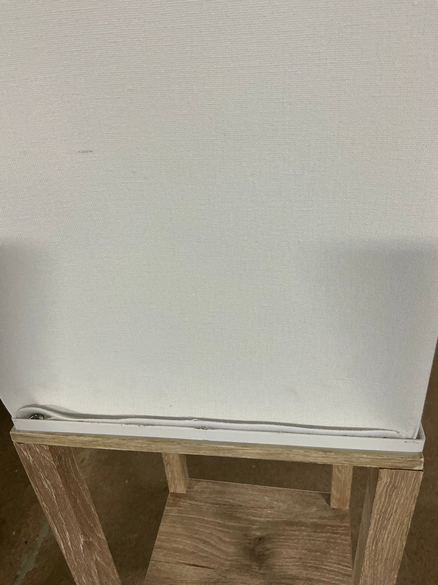 62.5" Alabaster Shelf Floor Lamp Light Brown - Linen Shade, MDF Body - Out of Box - Minor Cosmetic Damage (see pictures) - FOR PICKUP ONLY
