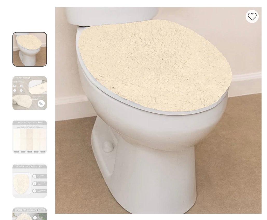 Home Weavers Inc Waterford Lid Cover - Ivory - Repacked