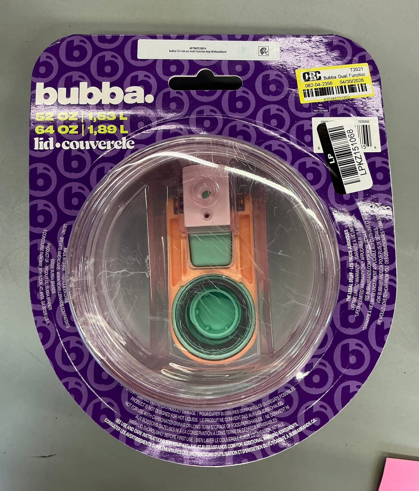 Bubba Dual Function Lid for 52 & 64 fl oz - Moonblush