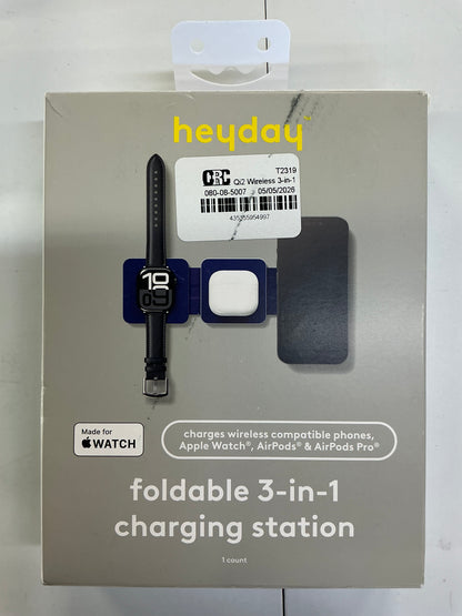 Qi2 Wireless 3-in-1 Folding Charging Pad - Future Dusk - Dark Blue - OPEN BOX (see pictures)