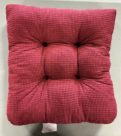 Sweet Home Collection™ Fluffy Memory Foam Tufted Chair Cushion Non Slip Rubber Back - Set of 2 -Burgundy