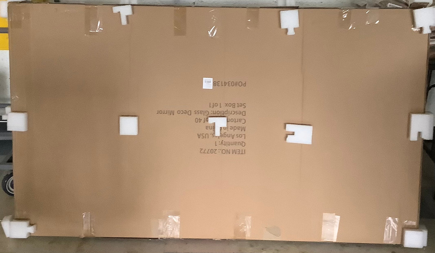 35"X64" Glass Geometric Room Wall
Mirror Silver
