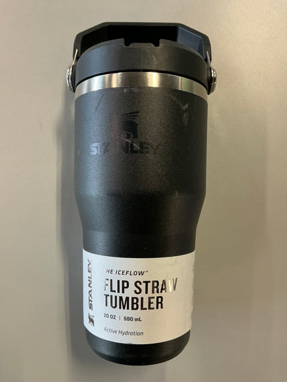 Stanley 20oz Stainless Steel IceFlow Flip Straw Tumbler- Black 2.0 - MINOR COSMETIC DAMAGE DUE TO SHIPPING (see pictures)