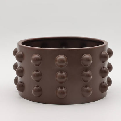 A.I.M 5" Raised Dot Textured Inventive Planter - Brown - FOR PICKUP ONLY