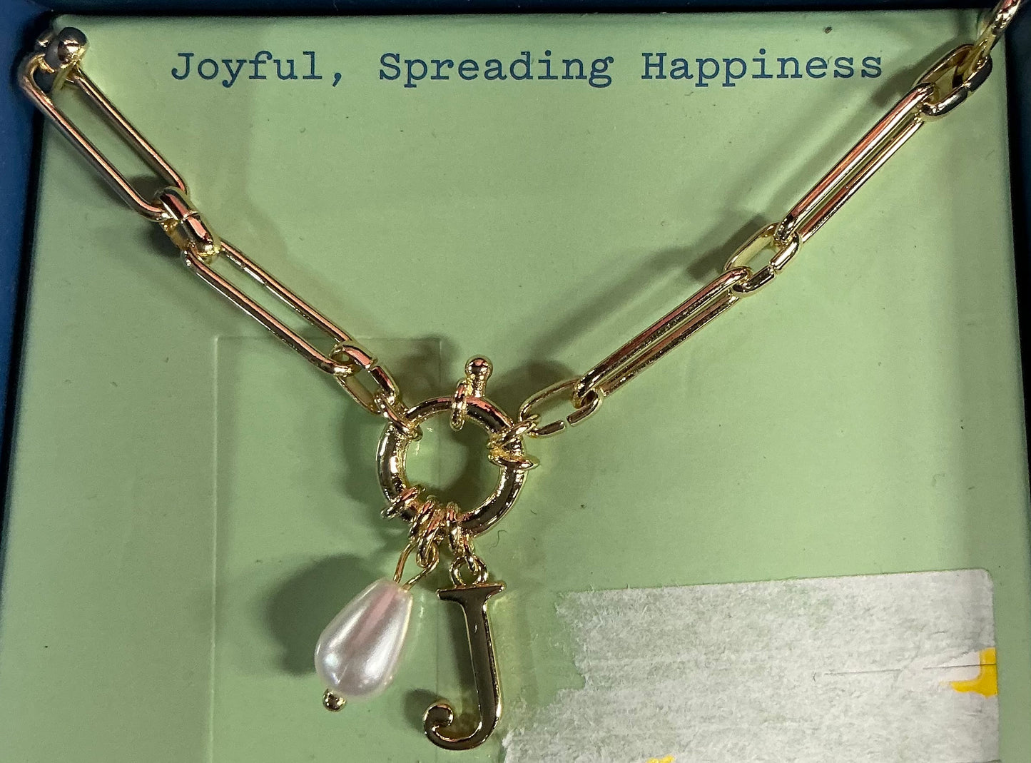 Gold Initial Necklace (AND) - Damaged Packaging (See Pictures)
