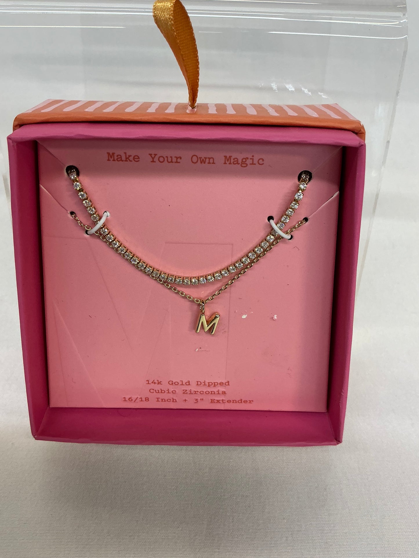 Gold Initial Necklace (AND) - Damaged Packaging (See Pictures)