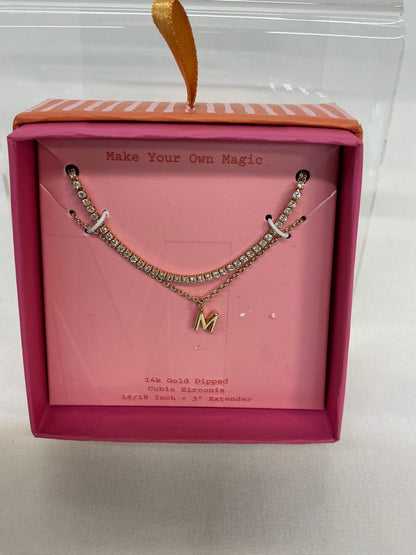 Gold Initial Necklace (AND) - Damaged Packaging (See Pictures)