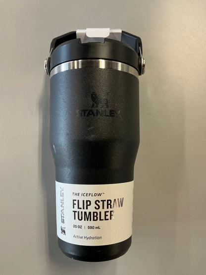 Stanley 20oz Stainless Steel IceFlow Flip Straw Tumbler- Black 2.0 - MINOR COSMETIC DAMAGE DUE TO SHIPPING (see pictures)