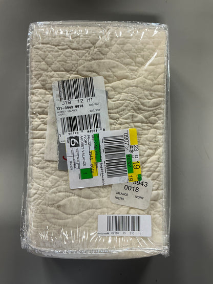 Hudson & Main Audrey Rod Pocket Scallop Valance - Ivory - L18”, W60” - Damaged Packaging (see pictures)