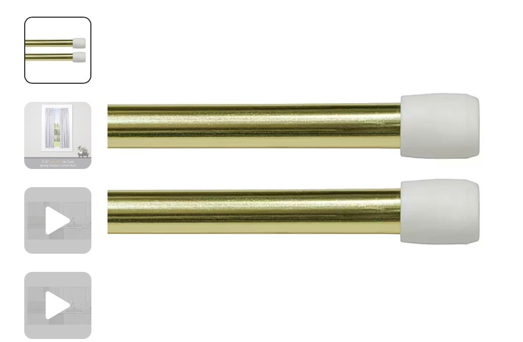 Kenney Tension Rod 2 pack (18”x28”) - Gold