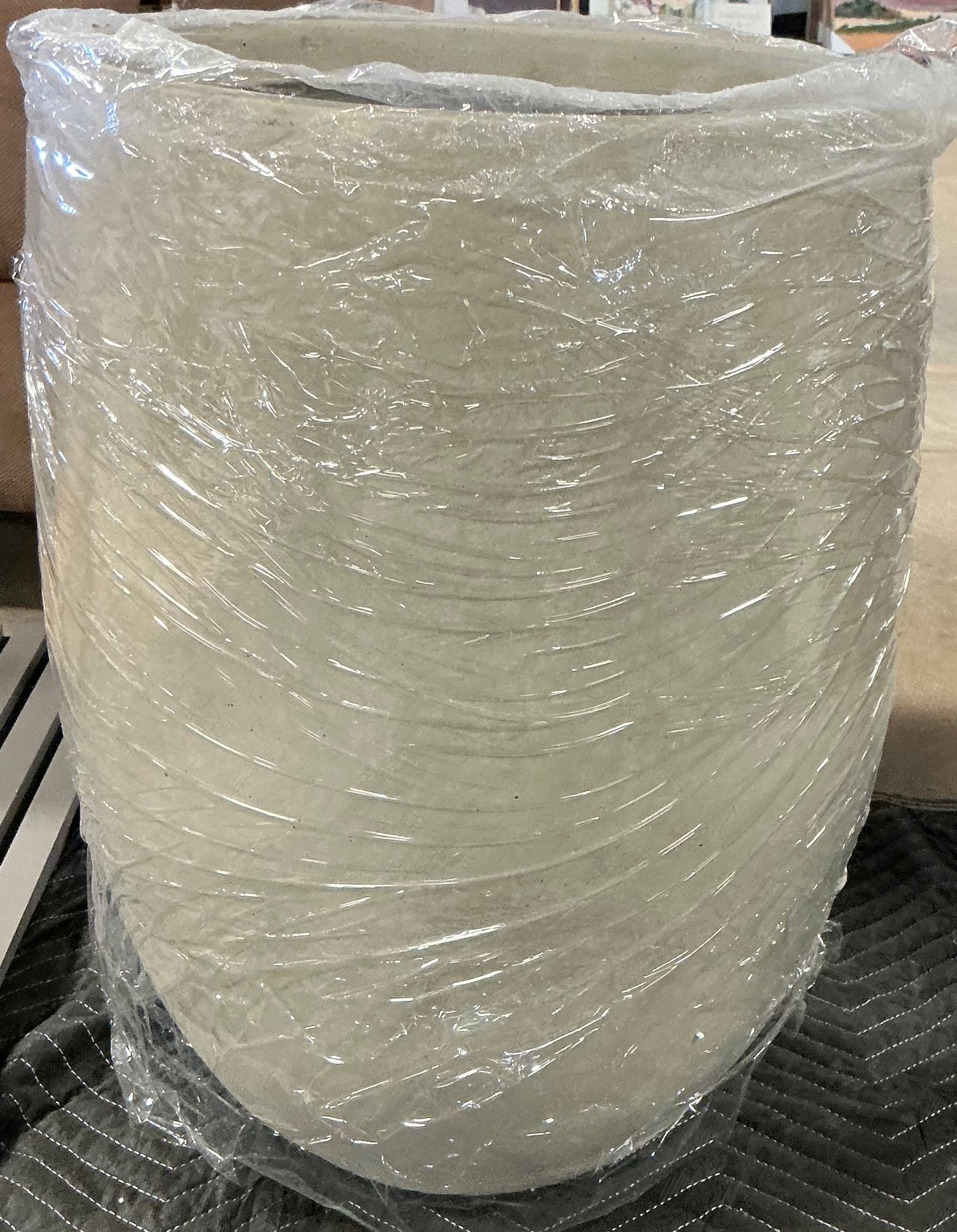 17” Concrete Outdoor Planter - Out of Box - Minor Cosmetic Damage (see pictures) - FOR PICKUP ONLY