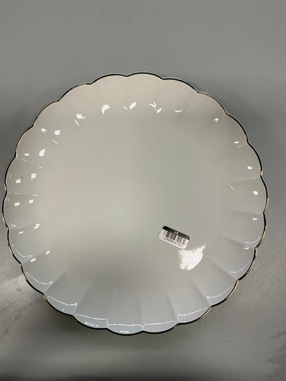 Serve Platter Scalloped Gold Rim - Threshold™ - FOR PICKUP ONLY