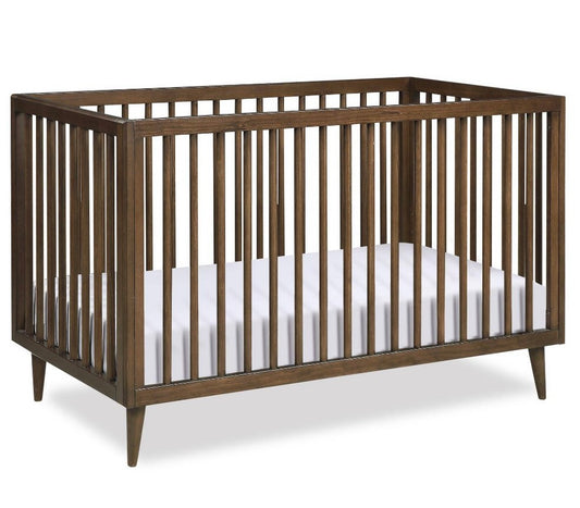(Clearance) FINAL SALE Novogratz Harper 3-in-1 Crib - Walnut - New in Box - Unassembled -