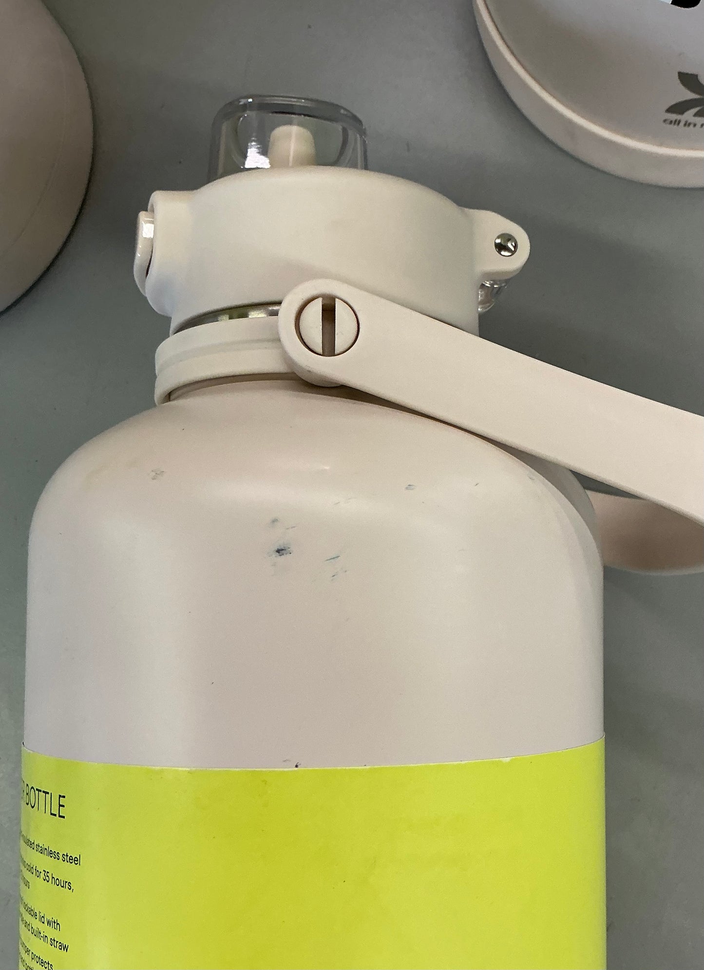 64 fl oz Stainless Steel Pop-Up Chug Sport Bottle White -  Minor Cosmetic Damage (see pictures)