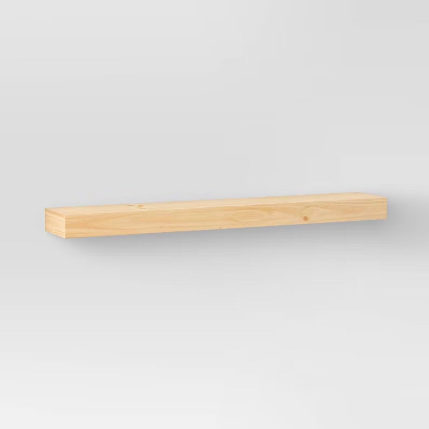 36" Floating Wood Shelf - Natural - Threshold™: Modern Storage, Open Shelving, Wall Mount, 33lb Capacity - Open Box (see pictures) - FOR PICKUP ONLY