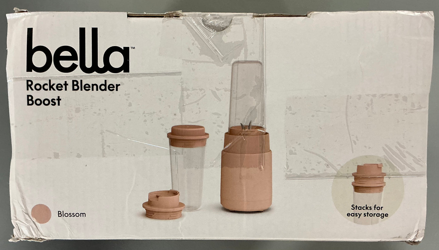 bella 6pc. Rocket Blender, Fits-anywhere™ kitchenware in Blossom - Open Box, Damaged Box (see pictures)