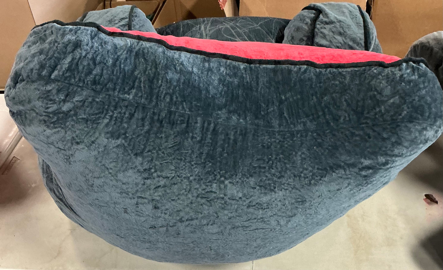 Spider-Man Kids' Compressed Foam Plush Chair Gray - Out of Package (Back rest on chair is out of shape, see pictures )
